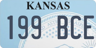 KS license plate 199BCE