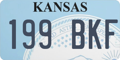 KS license plate 199BKF