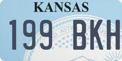 KS license plate 199BKH