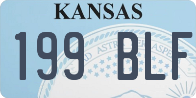 KS license plate 199BLF