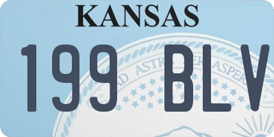 KS license plate 199BLV