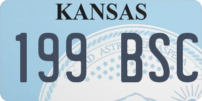 KS license plate 199BSC