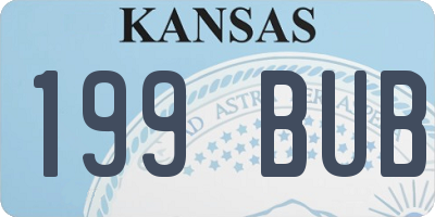 KS license plate 199BUB