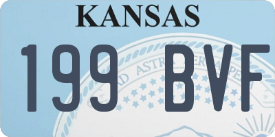 KS license plate 199BVF