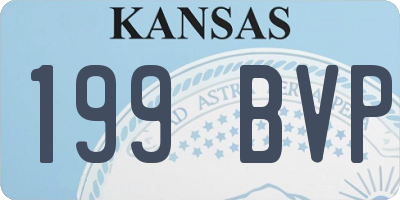 KS license plate 199BVP