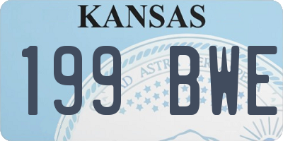 KS license plate 199BWE