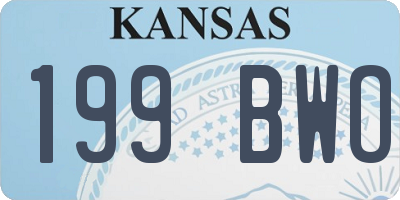 KS license plate 199BWO