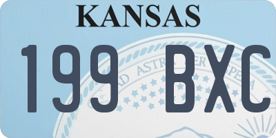 KS license plate 199BXC