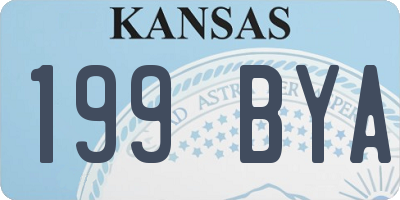 KS license plate 199BYA
