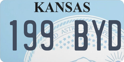 KS license plate 199BYD