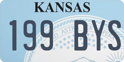 KS license plate 199BYS