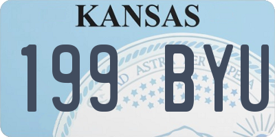 KS license plate 199BYU