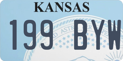 KS license plate 199BYW