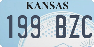 KS license plate 199BZC