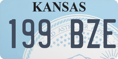 KS license plate 199BZE