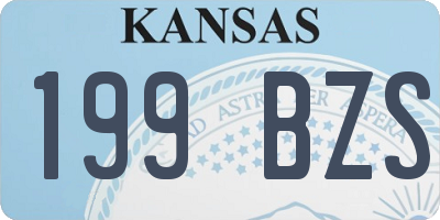 KS license plate 199BZS