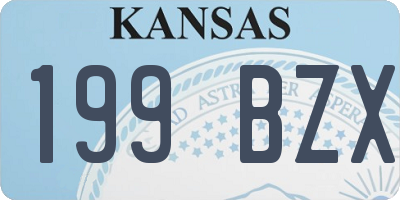 KS license plate 199BZX