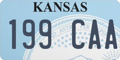 KS license plate 199CAA