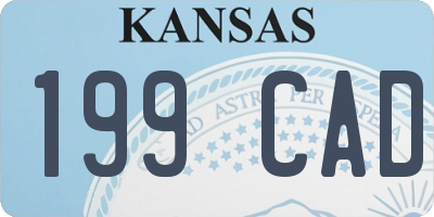 KS license plate 199CAD