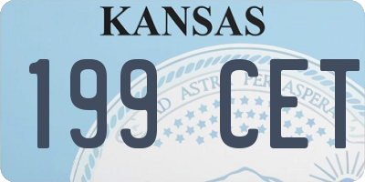KS license plate 199CET