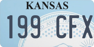 KS license plate 199CFX