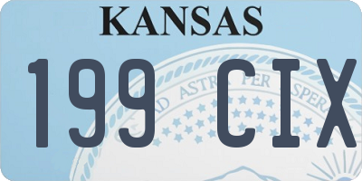 KS license plate 199CIX