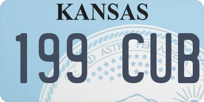 KS license plate 199CUB