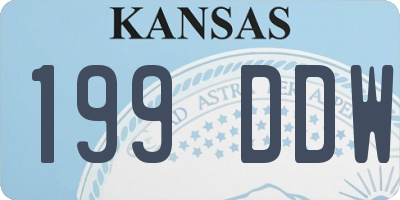 KS license plate 199DDW