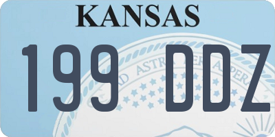 KS license plate 199DDZ