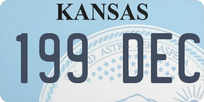 KS license plate 199DEC