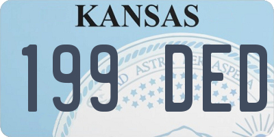 KS license plate 199DED