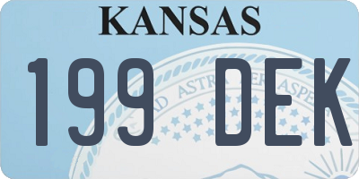 KS license plate 199DEK