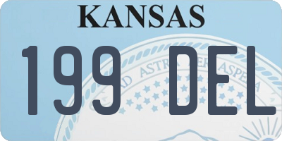KS license plate 199DEL