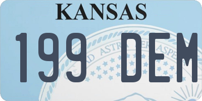KS license plate 199DEM