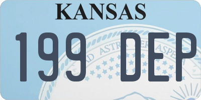 KS license plate 199DEP