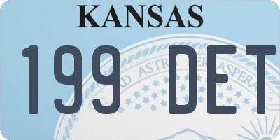 KS license plate 199DET