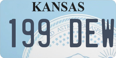 KS license plate 199DEW