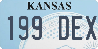 KS license plate 199DEX