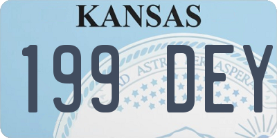 KS license plate 199DEY