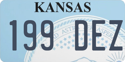 KS license plate 199DEZ