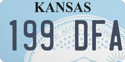 KS license plate 199DFA