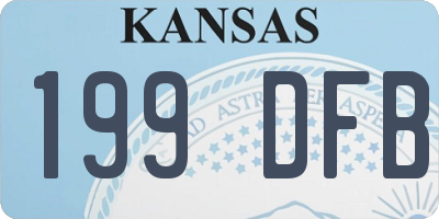 KS license plate 199DFB