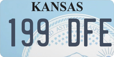 KS license plate 199DFE