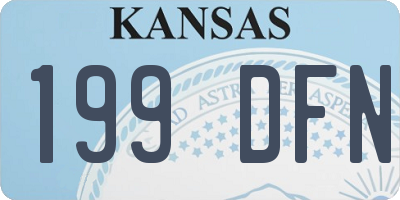KS license plate 199DFN