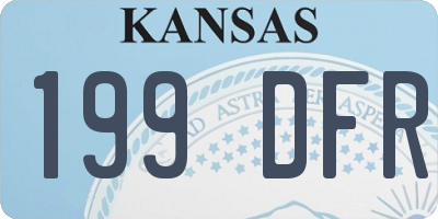KS license plate 199DFR
