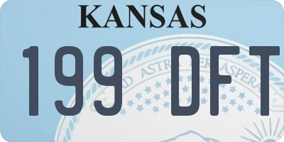 KS license plate 199DFT