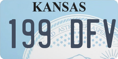 KS license plate 199DFV