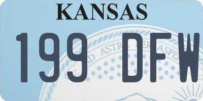 KS license plate 199DFW