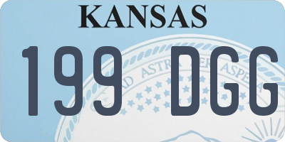 KS license plate 199DGG