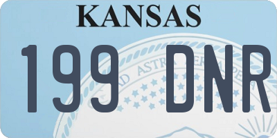 KS license plate 199DNR